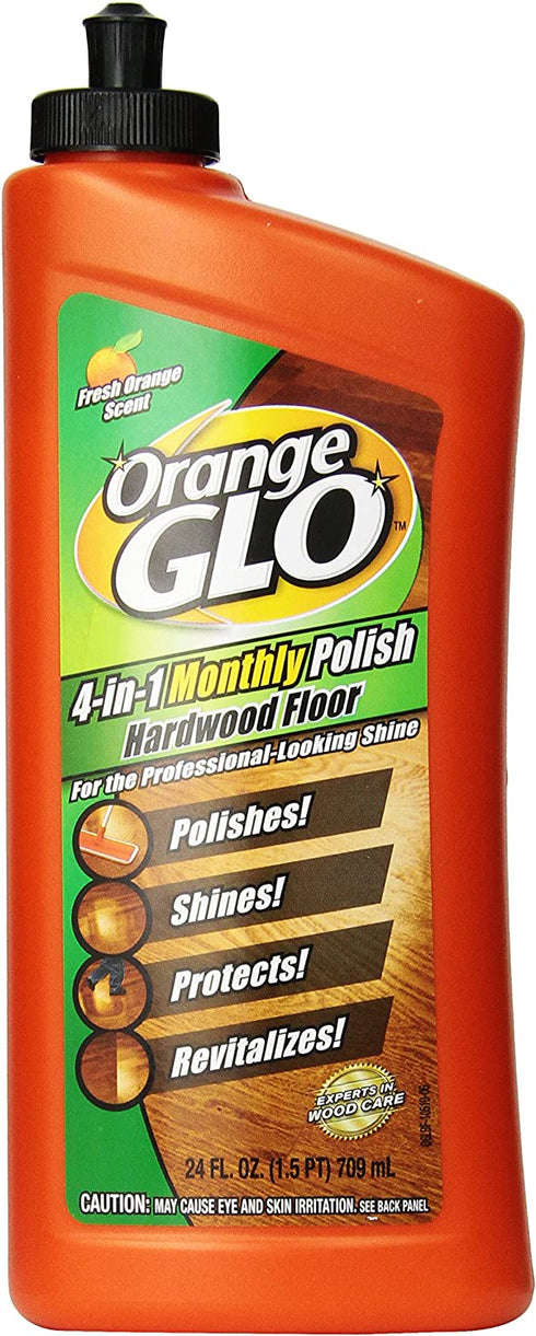 Orange Glo Hardwood Floor 4-in-1 Monthly Polish, 24 Oz (Pack of 2)