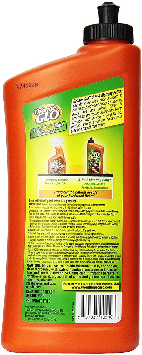 Orange Glo Hardwood Floor 4-in-1 Monthly Polish, 24 Oz (Pack of 2)
