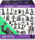 Wildspire Heroes, Animals & Troll for DND Miniatures 28mm Bulk Dungeons and Dragons Miniatures I D&D Miniatures DND Minis Fantasy Miniatures & D&D Figures Starter Set DND Accessories DND Gifts