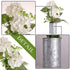 TERESA'S COLLECTIONS Artificial Hydrangea Flower with Metal Vase, Faux Plant Bouquets in Planter Pot, Farmhouse Fake Flower Arrangements for Indoor Outdoor Home Living Room Table Centerpieces Decor