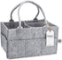 Parker Baby Diaper Caddy - Nursery Storage Bin and Car Organizer for Diapers and Baby Wipes - Grey