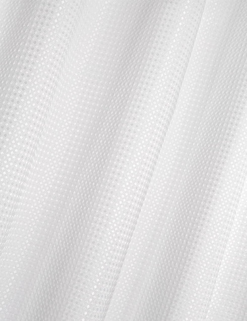 Lampling Waffle Shower Curtain White Fabric Hotel Luxury Textured Modern Farmhouse Waterproof Bathroom Curtain Cloth Pretty Elegant Spring Shower Curtains Sets 72" x 72"