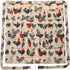 ETIUC Durable Egg Gathering Apron 18 Deep Pockets Canvas Fabric for Duck Goose Quail Dove Eggs Holder Easter Egg Collecting Apron Chicken Coop Tool Hen Rooster Print