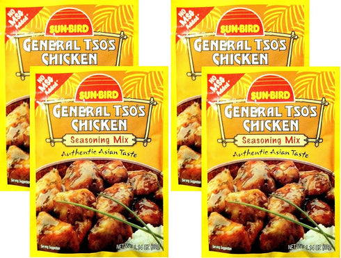 Sunbird General Tso's Chicken Seasoning Mix, 1.14 Ounce Packet (Pack of 4)