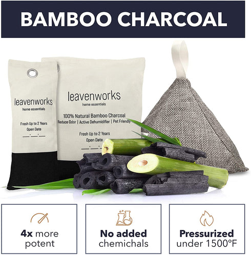 Activated Bamboo Charcoal Air Purifying Bags (8 Pack) Car Air Fresheners | Room Deodorizer For Home, House, Closet, Shoes | Natural Odor Eliminator For Dog And Cat Pet Owners | Moisture Absorbers