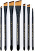 Majestic Royal and Langnickel Short Handle Paint Brush Set, Angular, 7-Piece