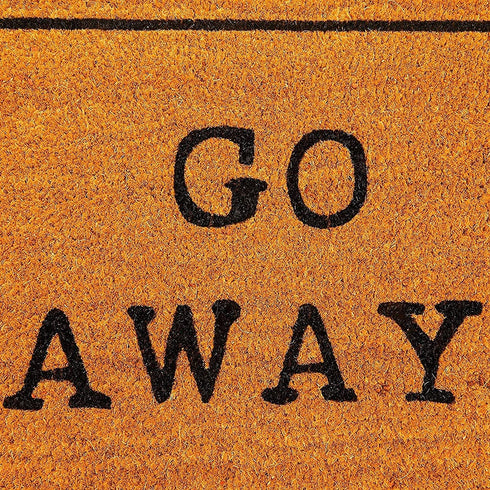 Go Away Nonslip Welcome Doormat, Natural Coco Coir Mat (17 x 30 in)