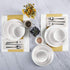 Gibson Home Back to Basics Dinnerware Sets, Round: Service for Four (12pcs), Classic Pearl