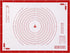 Massive Silicone Pastry Mat, Extra Large 32 x 24 Inches with Dimensions & Non-slip Texture, Non-Slip Design, Dark Red Pattern