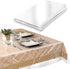 Elaine Karen Clear Tablecloth Protector 100% Waterproof Crystal Clear Plastic Cover for Dining Table Heavy Duty Vinyl, 60" x 108" Oblong