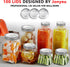 100 Count Canning Lids Regular Mouth - Mason Canning Jar Lids for Ball,Kerr - Split-Type Metal Jar Lids Leak Proof - Food Grade Material - PATENT PENDING 100% Fit for Regular Mouth
