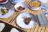 Melamine Plates and Bowls Set - 12pcs Dinnerware Sets for 4, Dinner Plates for Indoor and Outdoor Use, Break-resistant, Grey & White