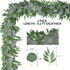 Der Rose 2 Packs 6.2 Feet Artificial Silver Dollar Eucalyptus Leaves Garland with Willow Vines Twigs Leaves String for Doorways Greenery Garland Table Runner Garland Indoor Outdoor.