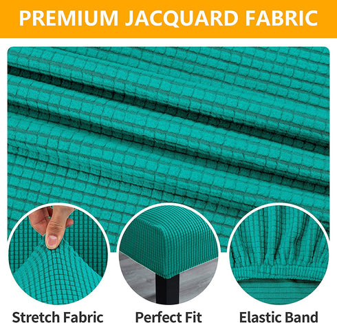 Hezuzo 6Pack or 2/4/8Pack Chair Covers for Dining Room, Stretch Removable Washable Dining Room Chair Covers Seat Protector, Dining Chair Slipcovers for Dining Room Hotel