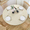 NLMUVW Round Fitted Vinyl Tablecloth with Elastic Edge 100% Waterproof Oil Proof PVC Table Cloth Wipe Clean Table Cover for Indoor and Outdoor, Champagne, 45"- 56"