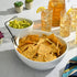 Gibson Home Gracious Dining Dinnerware, 3pc Chip & Dip Set with Metal Rack, White