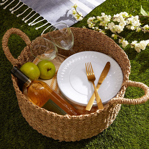 DII Melamine Reusable 9" Round Party or Picnic Plate, Set of 12, White
