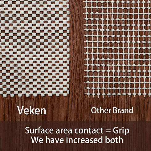 Veken Non-Slip Rug Pad Gripper 5 x 7 Feet Extra Thick Pads for Hardwood Floors, Keep Your Rugs Safe and in Place