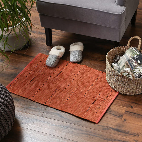 DII Chindi Home Collection Handmade Multicolor Area Rag Rug, 20x31.5, Spice