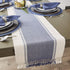 DII Dobby Stripe Woven Table Runner, 13x108-inch, French Blue
