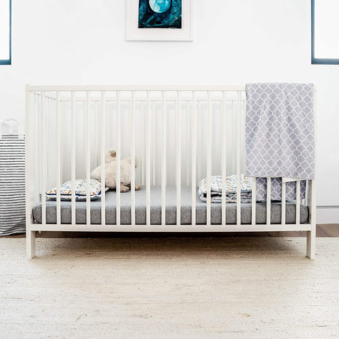 Comfy Cubs Fitted Crib Sheet 100% Cotton Baby Crib Mattress Sheet for Boys and Girls Fully Elasticized Hem for Snug Fit Over Standard Crib and Toddler Mattresses (Pack of 2)