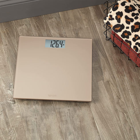 Taylor Precision Products Digital 400 lb Capacity Bathroom Scale, Champagne