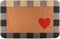 GROBRO7 Love Heart Doormat Linen Checker White and Black Mother's Valentine's Day Carpet Rubber Non-Slip Reusable Entrance Rug Floor Door Mat Supplies Home Decor Indoor Outdoor Mats 22.8' x 14.9''