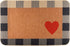GROBRO7 Love Heart Doormat Linen Checker White and Black Mother's Valentine's Day Carpet Rubber Non-Slip Reusable Entrance Rug Floor Door Mat Supplies Home Decor Indoor Outdoor Mats 22.8' x 14.9''