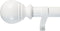Decopolitan 30409-WT72 1? Ball Single Telescoping Drapery Rod Set, 72 to 144-Inch, White