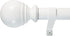 Decopolitan 30409-WT72 1? Ball Single Telescoping Drapery Rod Set, 72 to 144-Inch, White