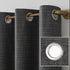Sun Zero Harding 2-Pack Burlap Weave Thermal Extreme 100% Blackout Grommet Curtain Panel Pair, 52 in x 96, Coal