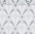 Amazon Basics Fabric Shower Curtain with Grommets and Hooks - 72 x 72 Inch, Gray Art Deco