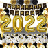 2022 Graduation Party Supplies: it Includes Banner Garland, Graduation Tablecloth, Paper Flowers, 2022 aluminum film Balloons and Confetti Balloon which can be used for Graduation Party Decorations in University, High School and Primary School