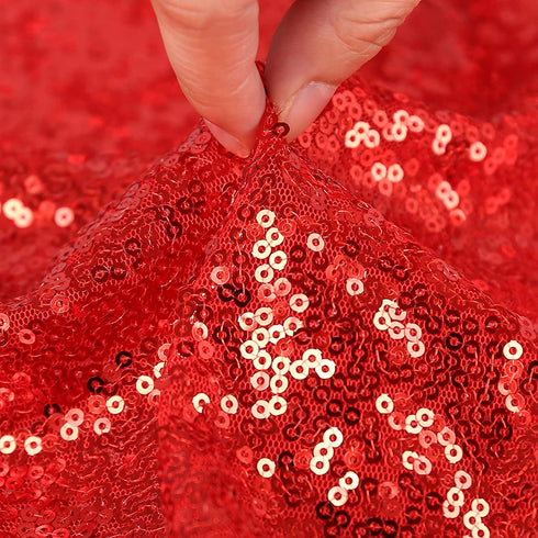 Kmhesvi Red Sequin Backdrop Curtains - 2 Panels 2.5x8.5Ft Photography Background Red Glitter Backdrop Curtains Sparkly Birthday Baby Shower Wedding Party Background Decorations