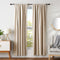Amazon Basics Room Darkening Blackout Window Curtains with Tie Backs Set - 42 x 84-Inch, Beige, 2 Panels