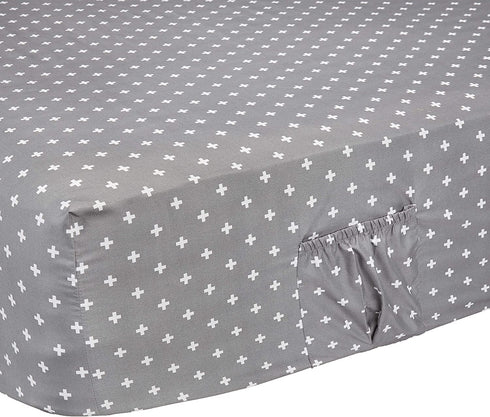 Amazon Basics Soft Microfiber Sheet Set with Elastic Pockets - Queen, Grey Plus's