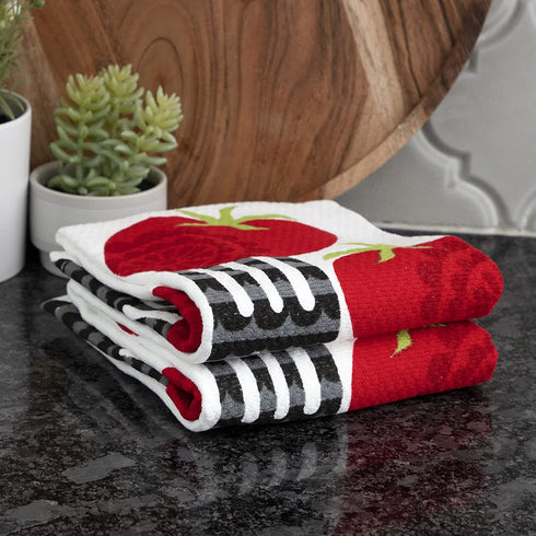 T-fal Textiles 62453 Kitchen Towel Set, 2-Pack, White