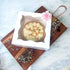 Haus Spirit - Cake Boxes 10 x 10 x 5 inch with Window and 10 inch Round Cake Boards (Pack of 10)