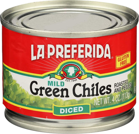 La Preferida Mild Green Chilies, Diced, 4 Ounce