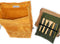USA owned ECO/EGO Eco-Friendly Lunch Set/ 1 heavy duty and waterproof waxed canvas lunch bag/ 1 bamboo cutlery set (1 knife,1 fork,1 spoon,2 chopsticks,1 straw,1 cleaning brush,1 travel pouch).