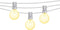 Mr Beams 5W G40 Bulb Incandescent Weatherproof Indoor/Outdoor String Lights, 50 ft, White, Feet