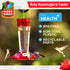 More Birds Bird Health+ Ruby Hummingbird Feeder, Glass Hummingbird Feeders for Outdoors, 4 Feeding Stations, 10 Ounces