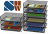 3-Pack Stackable Wide Entry Desk File Document Letter Tray, Black