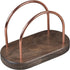 Creative Home 50303 Chestnut Wood with Copper Plated Wire Tabletop Napkin Holder Stand Tissue Paper Dispenser, 4" x 7-1/4" x 5-1/4" H, Brown