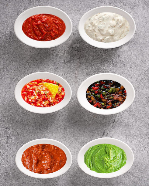 Taeochiy 8 Pack Ceramic Dipping Bowls, 3 Oz Soy Sauce Dish, Gravy Boat Sauce Bowls, Dip Bowl, Sauce Dish for BBQ and Party