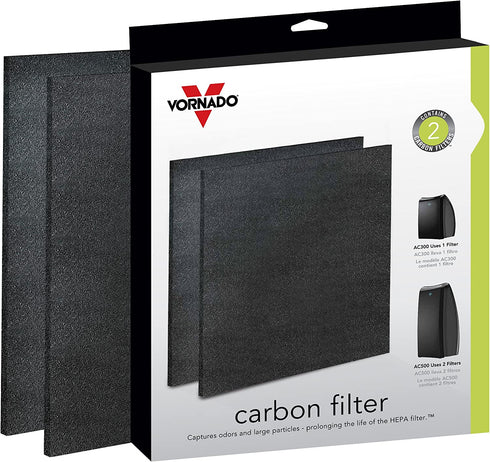 Vornado MD1-0023 Replacement Carbon Filters (2-Pack),Black