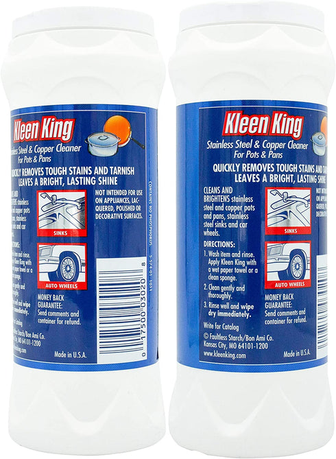 4 Pk, Kleen King Stailess Steel & Copper Cleaner for Pots & Pans, 14 Oz