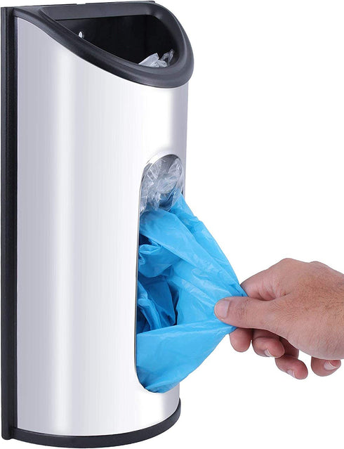 Utopia Kitchen Grocery Plastic Bag Holder and Dispenser for Plastic Bags - Easy Wall Mount Bag Saver - Stainless Steel