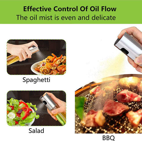 Olive Oil Sprayer for cooking Refillable Spray Bottle, Food Grade Material Versatile Glass for Cooking, Kitchen BBQ, MakingSalad, Baking, Grilling ?2Pack?
