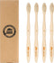 SeaTurtle Plant-Based Bristles Bamboo Toothbrush - Pack of 4 - Soft Natural Bristle for Sensitive Gums - Recyclable Biodegradable Zero Waste Eco-Friendly Sustainable Products